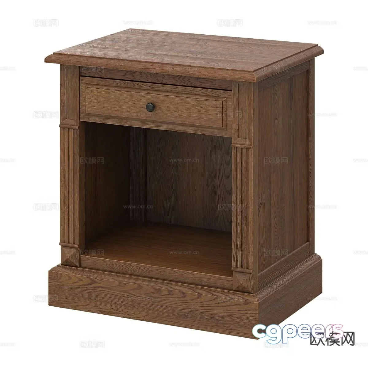 American bedside table 3d model