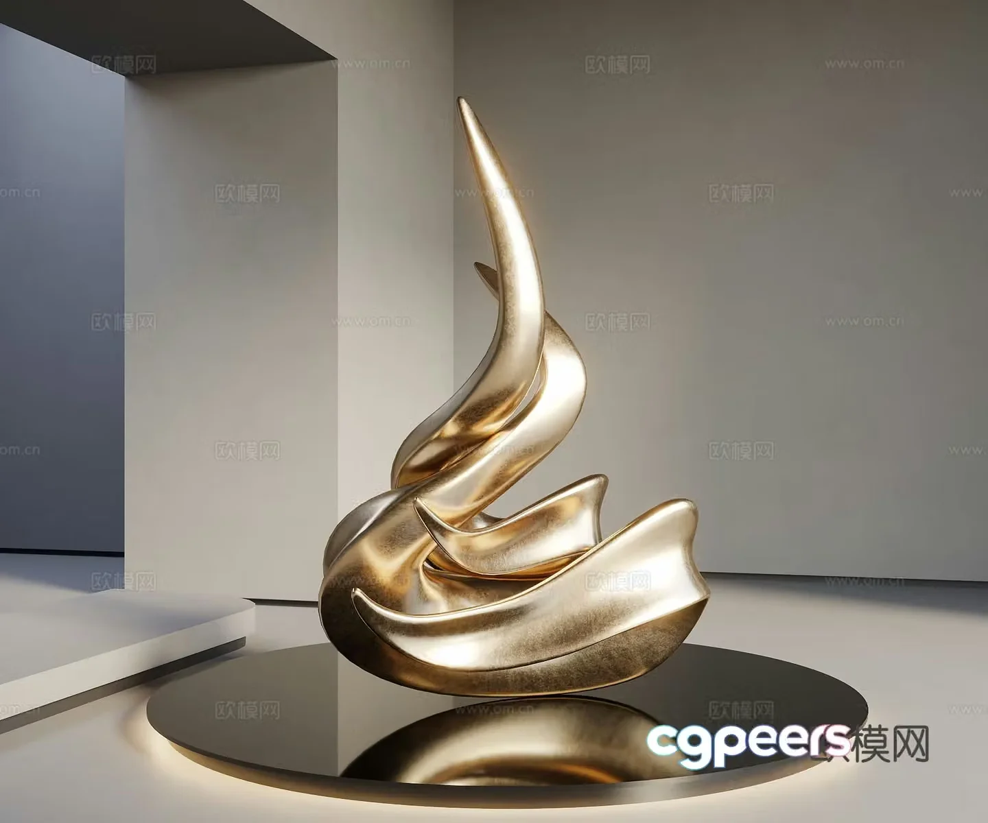 modern metal sculpture art sculpture abstract sculpture 3d model