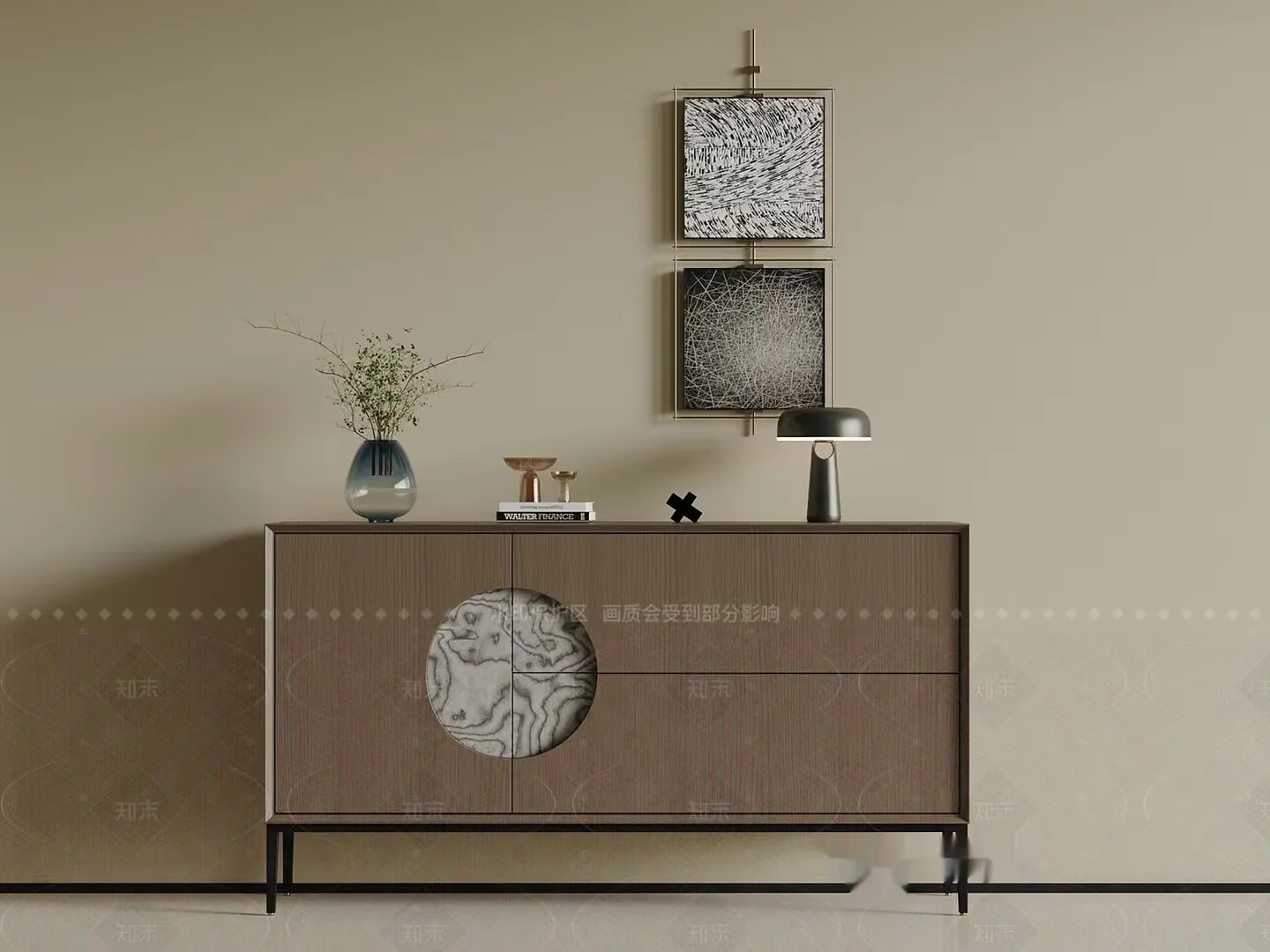 Modern Sideboard 3D Model – 16974 – VRAY Render