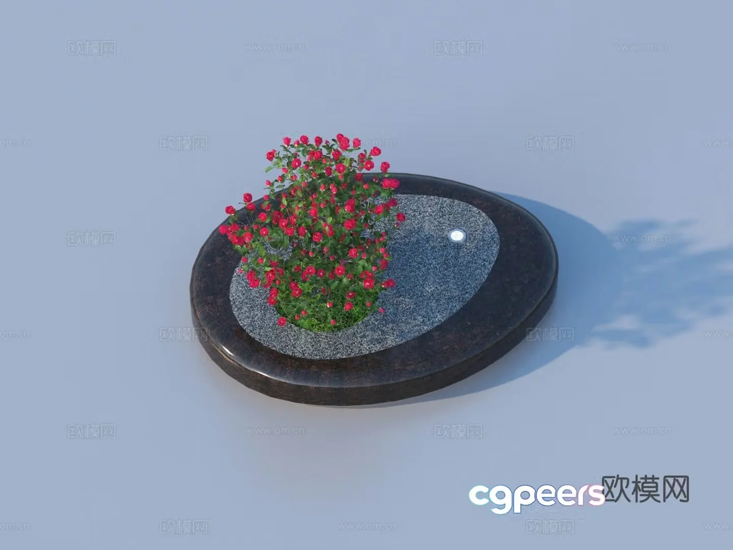Tree Pool Sitting Bench Tree Pool Flower Bed 3D Model