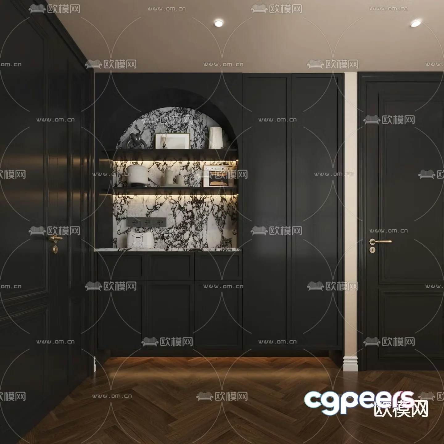 Entrance shoe cabinet 3D model