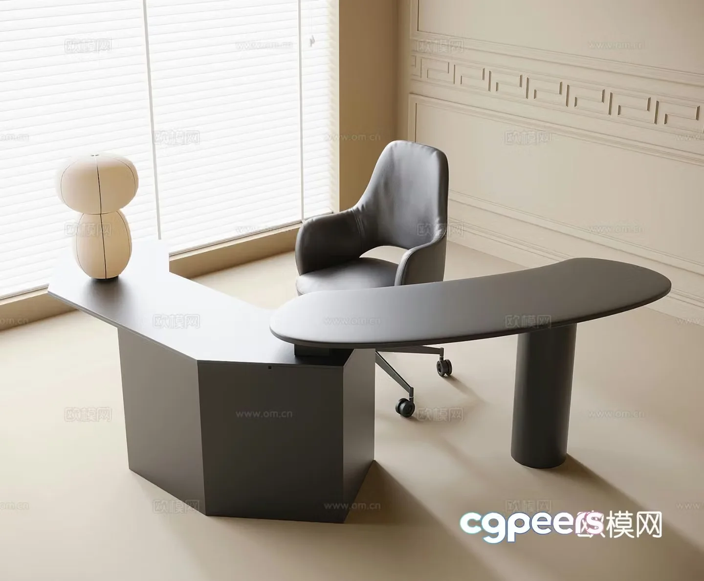 Modern desk chair 3d model