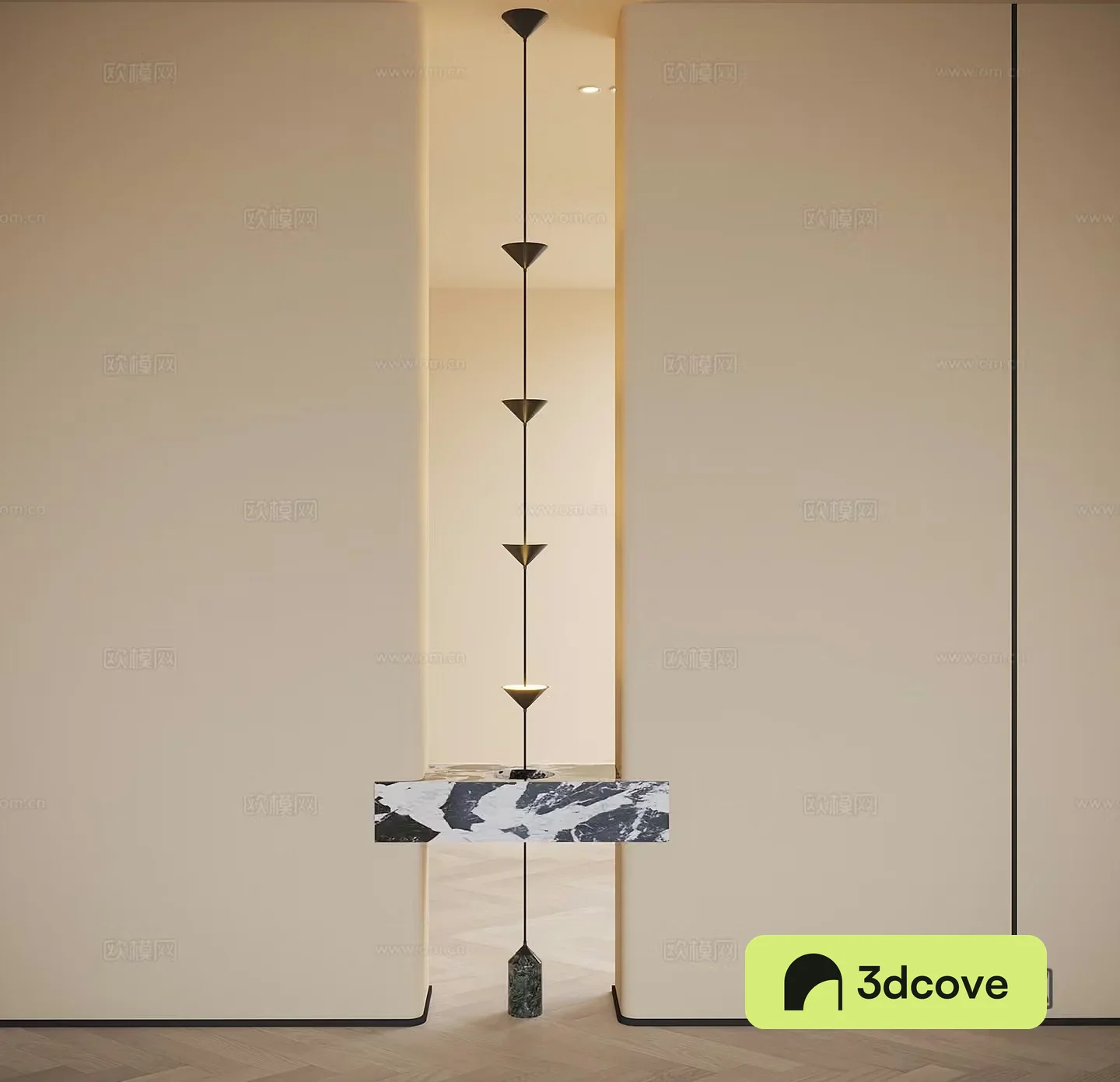 Modern decorative entrance partition