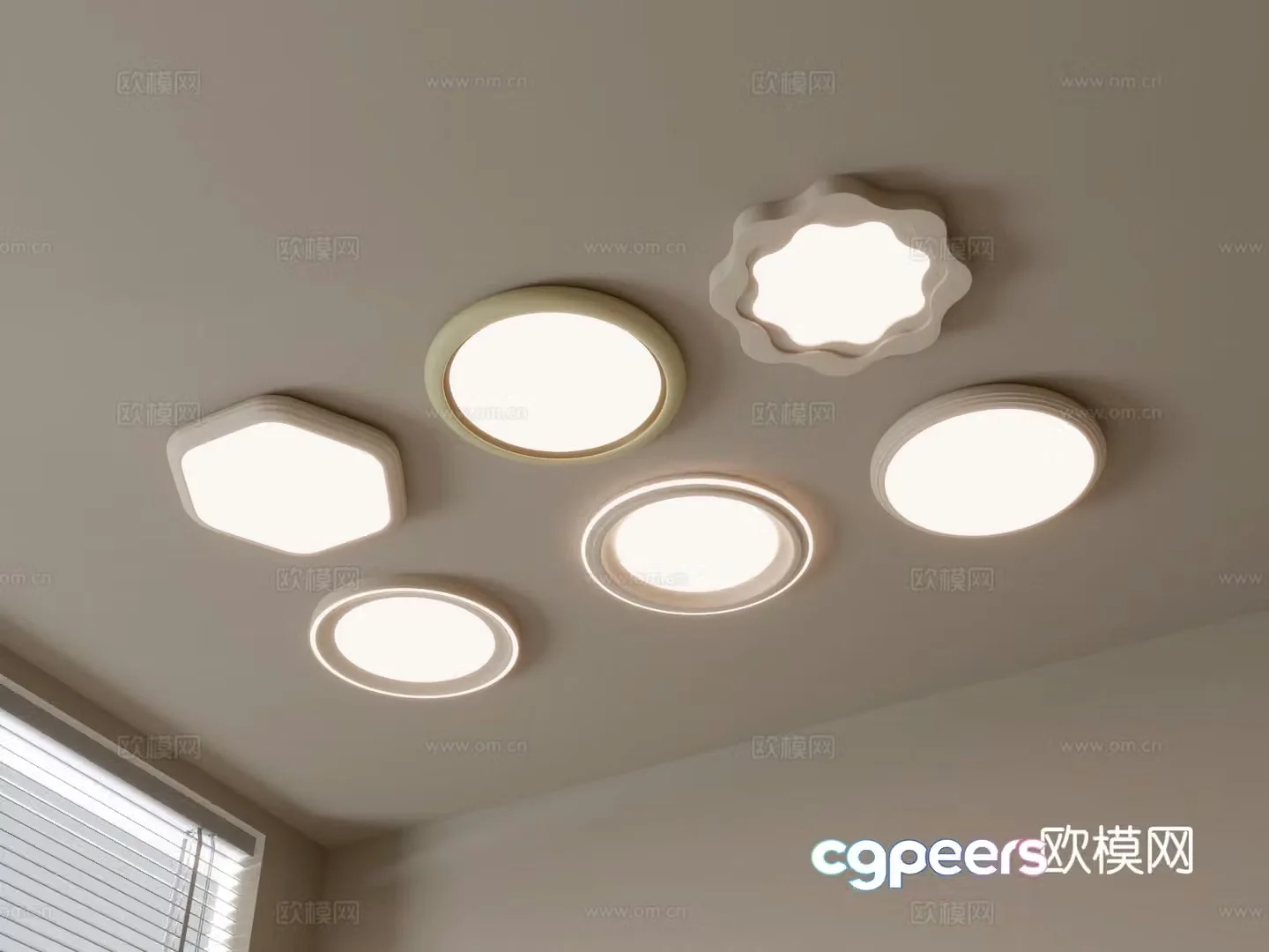 Fashion ceiling lamp bedroom lamp 3d model