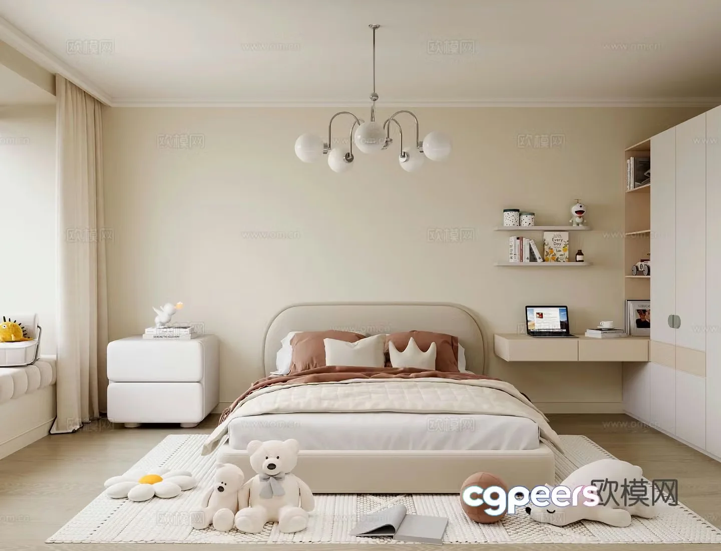Modern children’s room children’s room 3d model