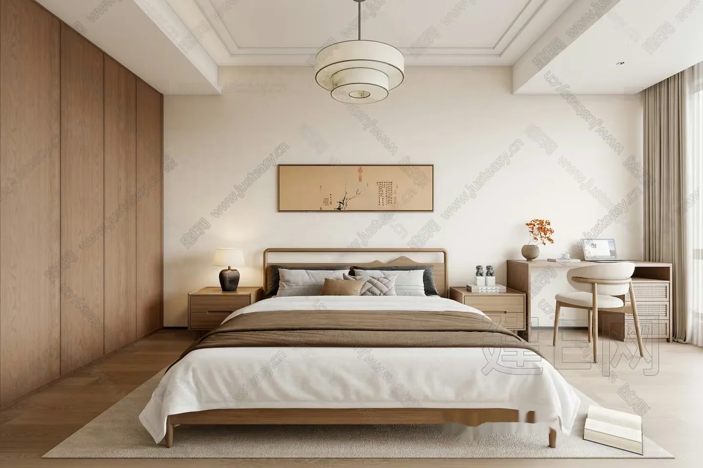 Cozy Bedroom 3D Model – 2203 – VRAY Render