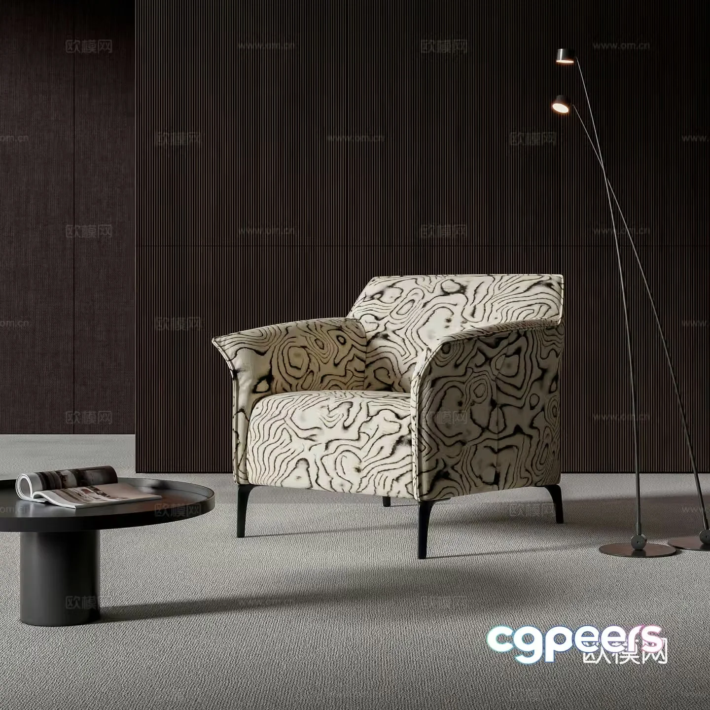Modern leisure chair 3d model