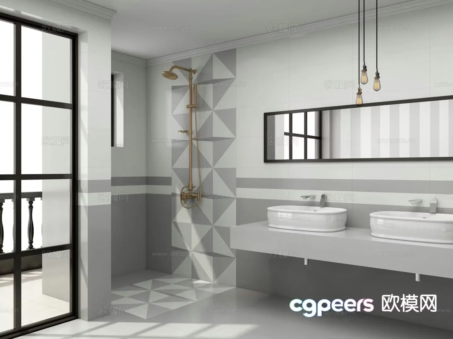 Modern bathroom bathroom toilet 3d model