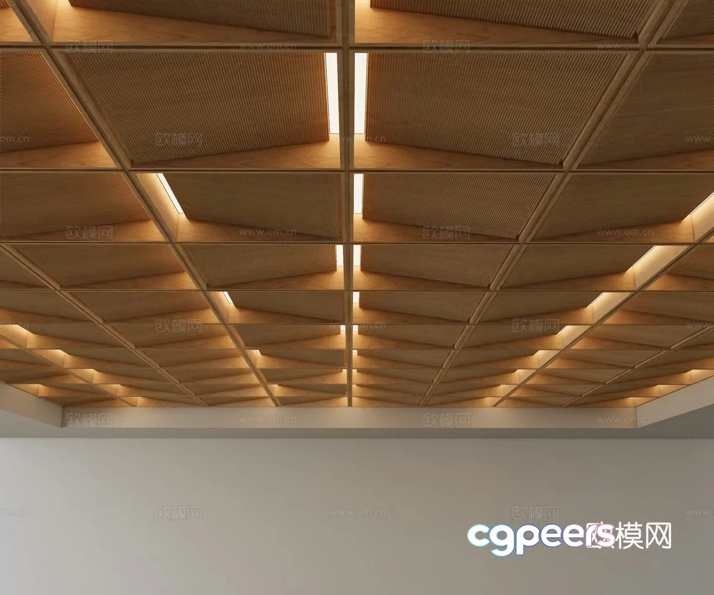Modern ceiling tooling ceiling wood veneer ceiling 3D model