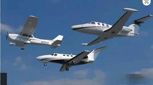 Two Small White Airplanes Flying In The Sky 3D Model – 11679 – VRAY Render