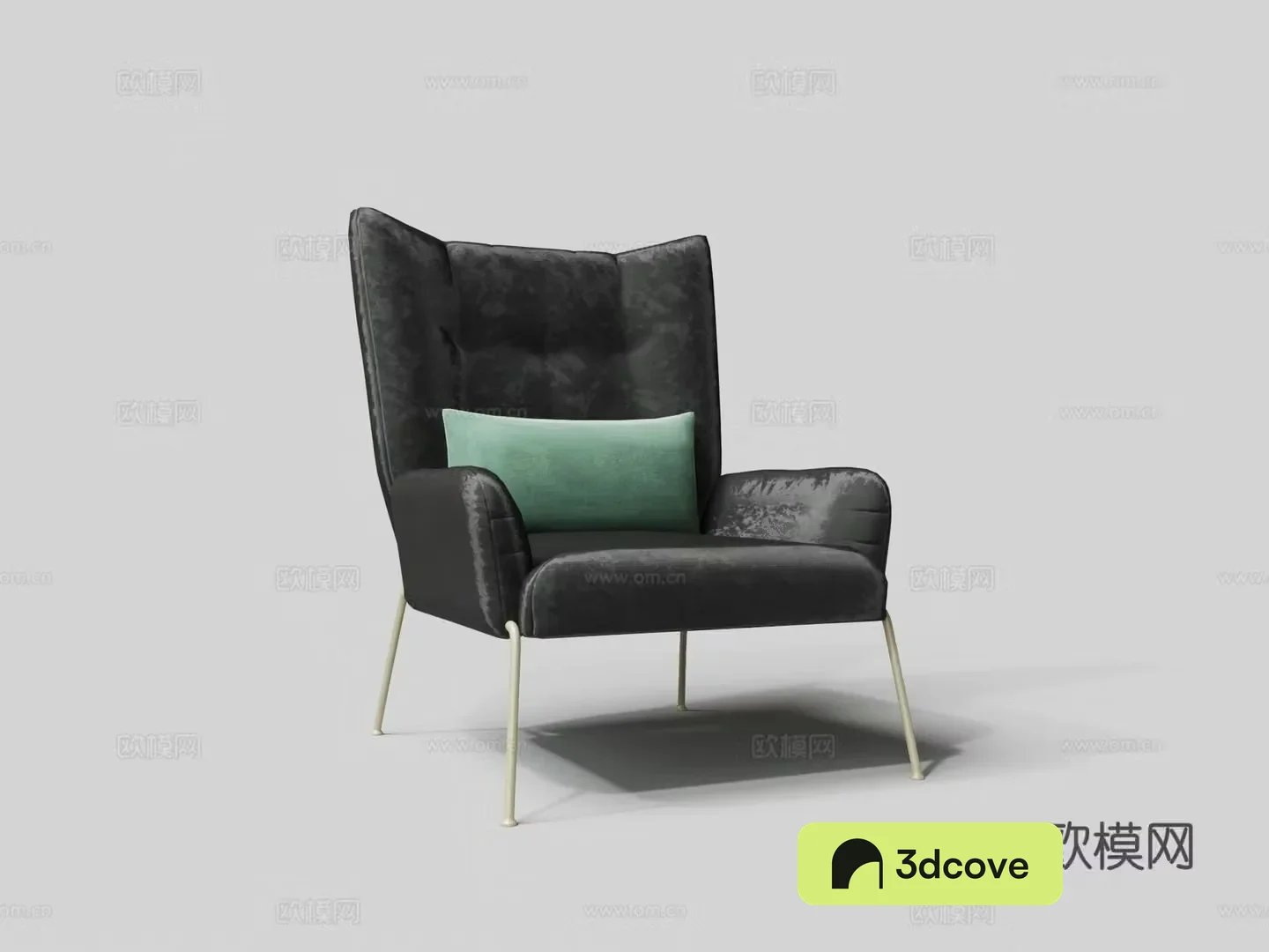 Modern black polyester space cloth lounge chair