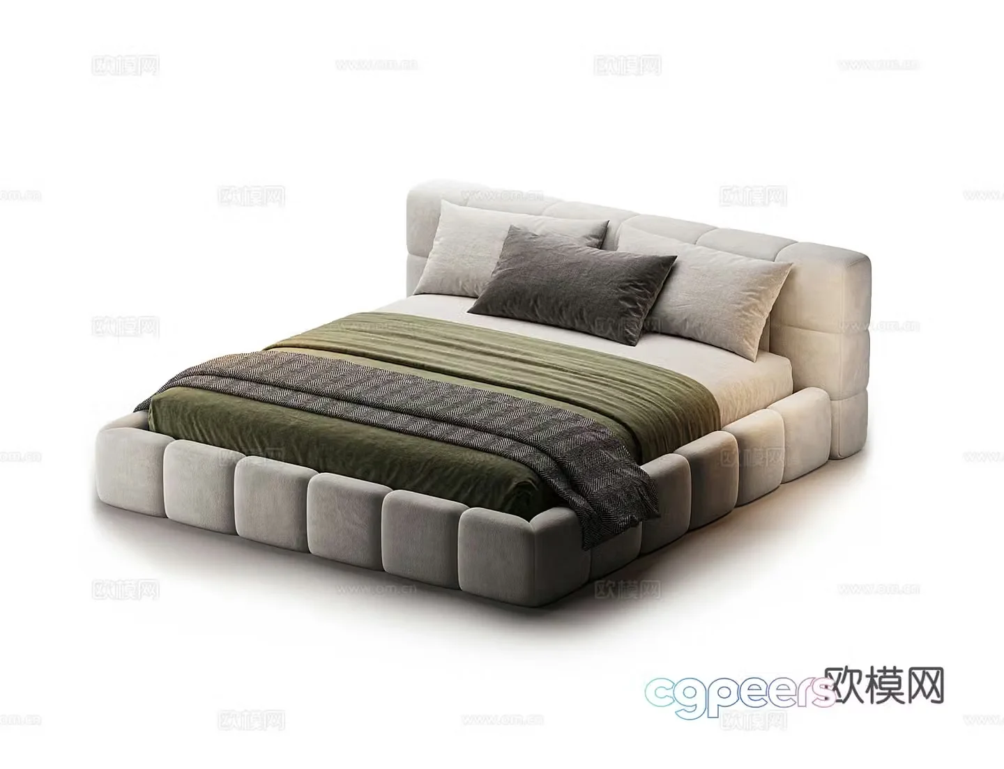 French bread bed 3d model