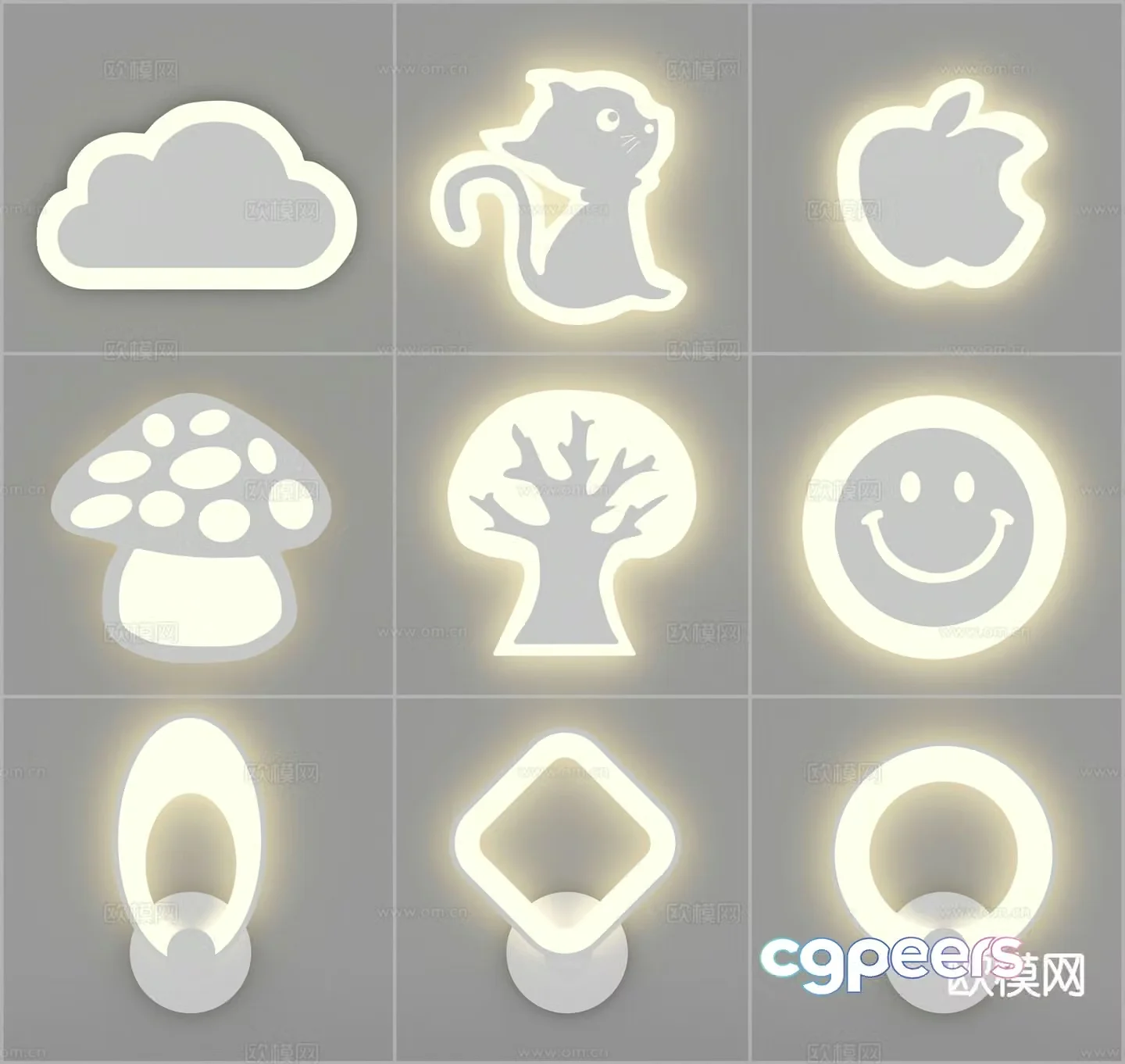 Cartoon ceiling lamp children’s lighting wall lamp 3d model