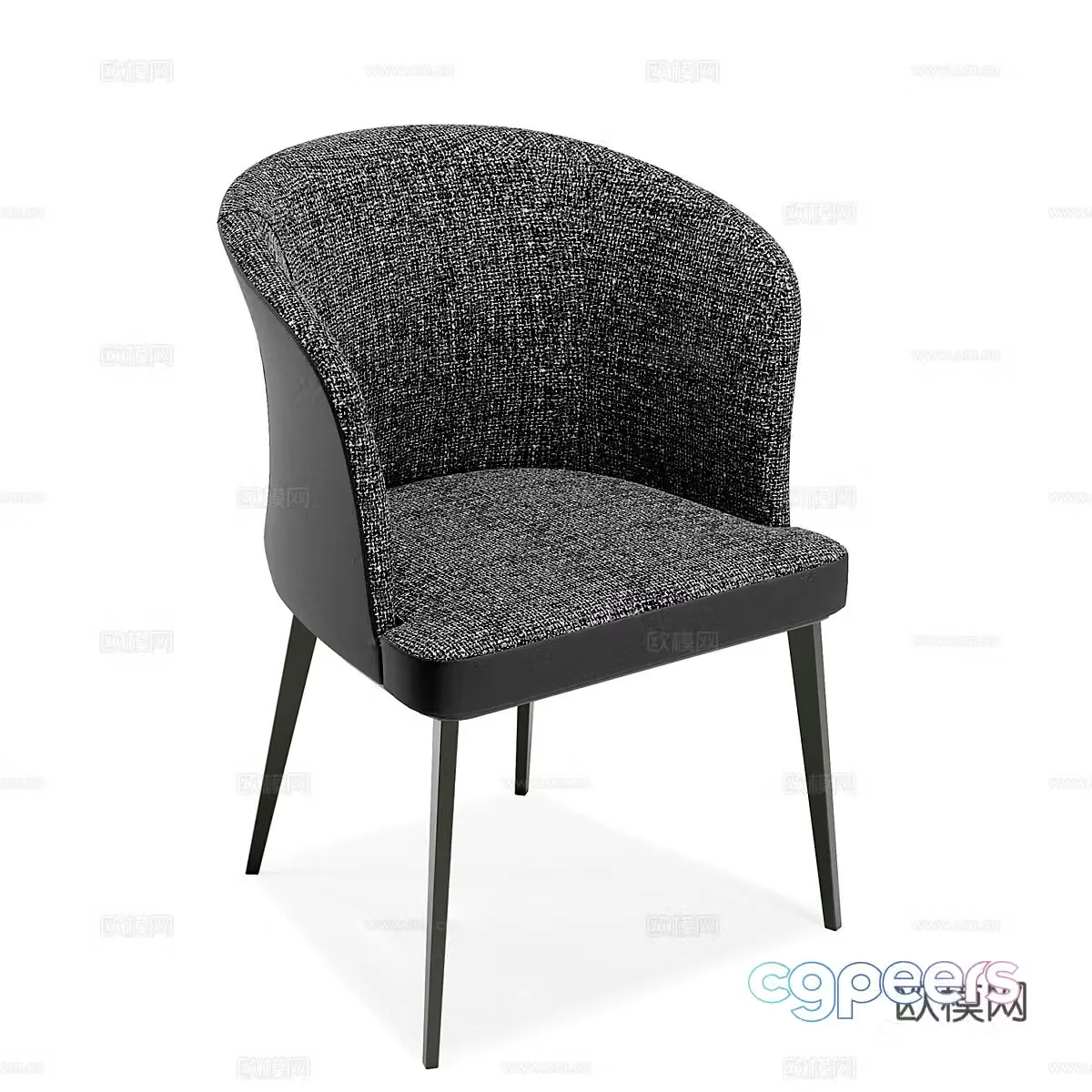 Modern minimalist chair Chair Simple chair Single chair Dining chair 3d model