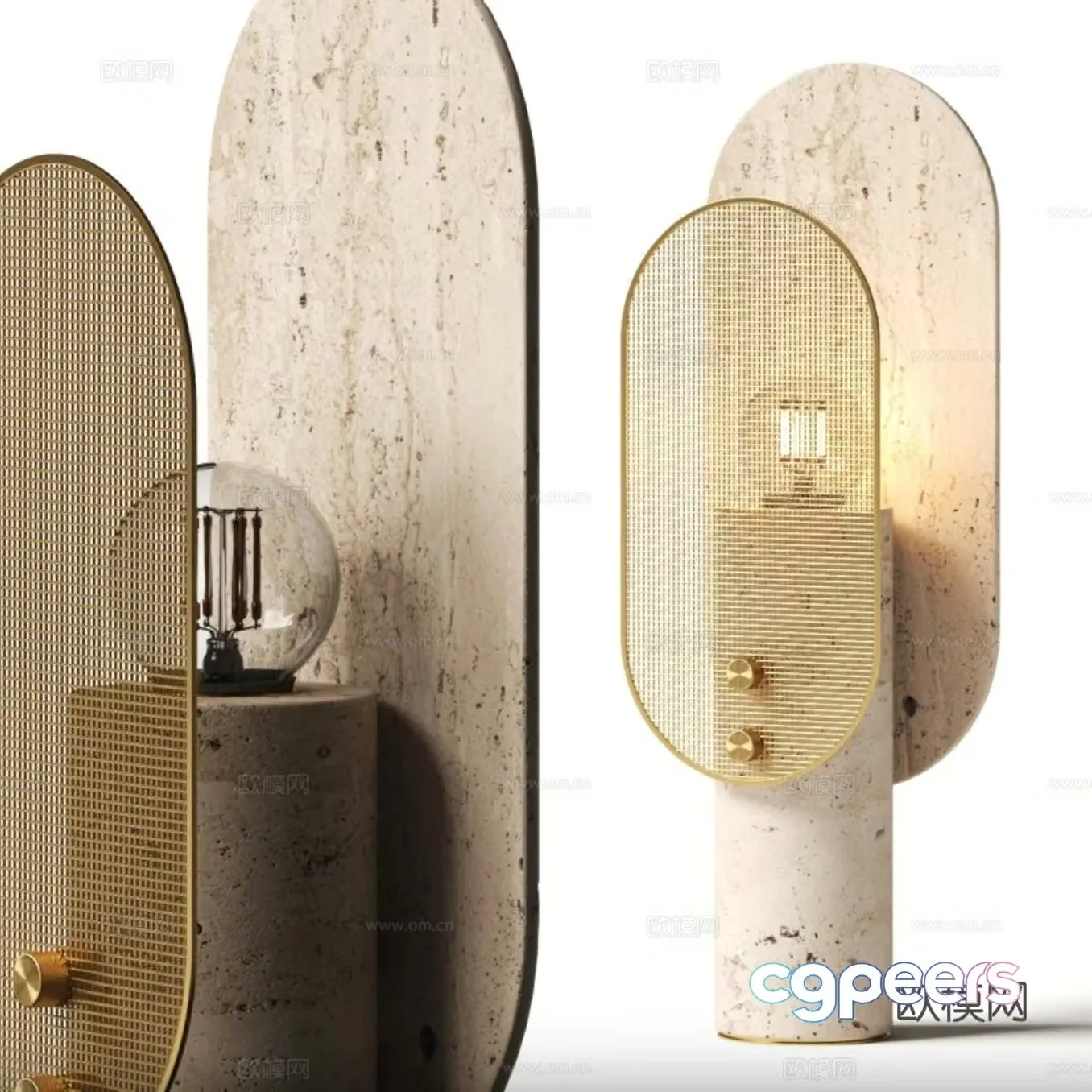 Wabi-sabi desk lamp 3d model
