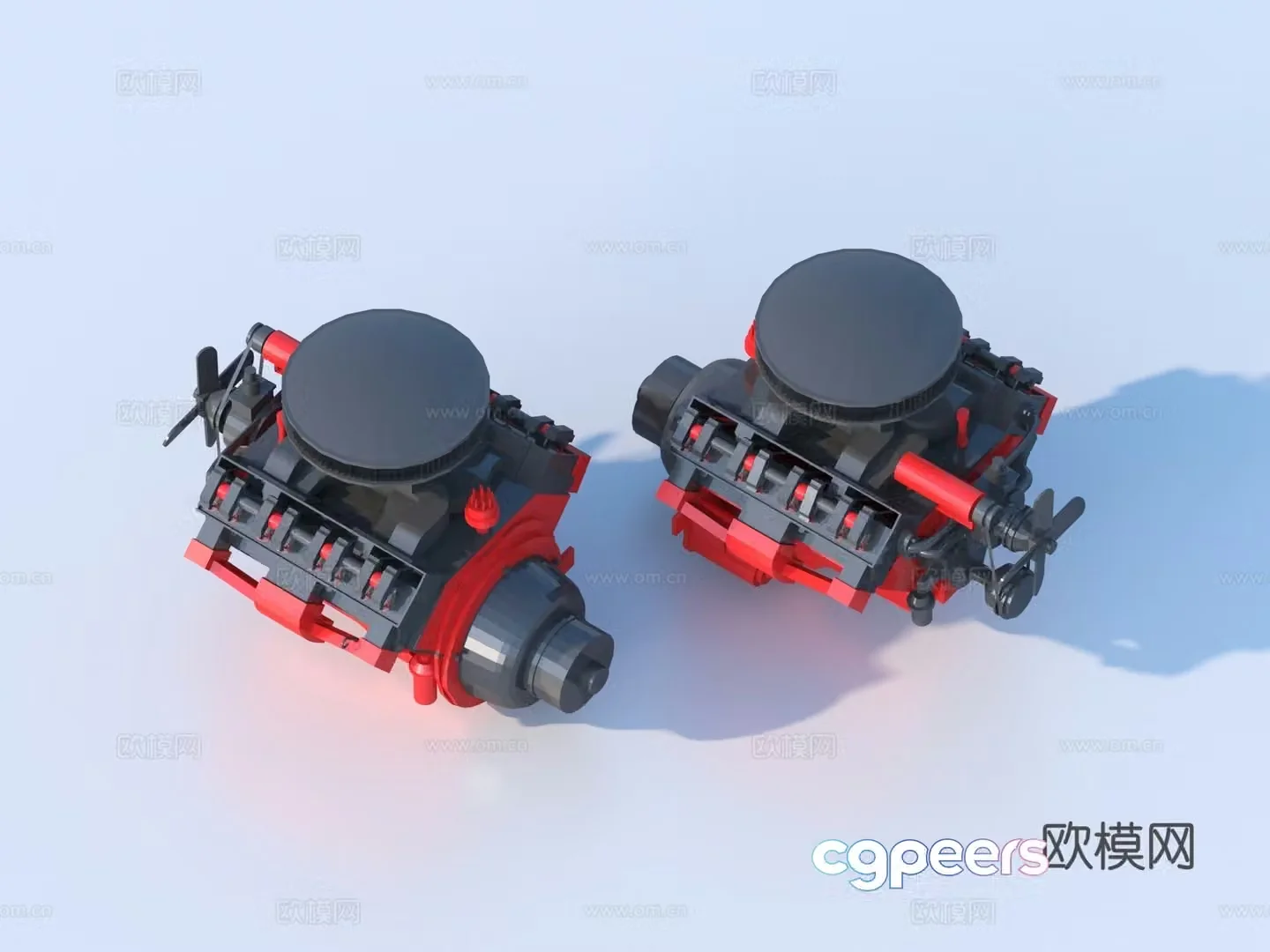Motor Motor Engine Engine Power System Industrial Equipment 3D Model