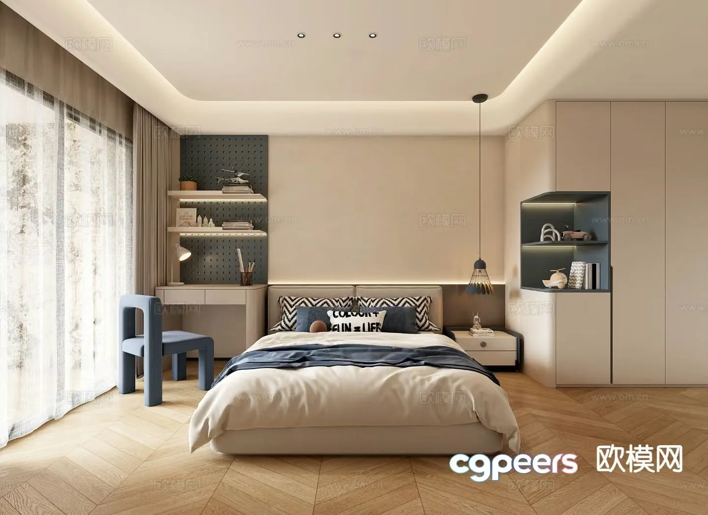 Modern boy’s room children’s room 3d model