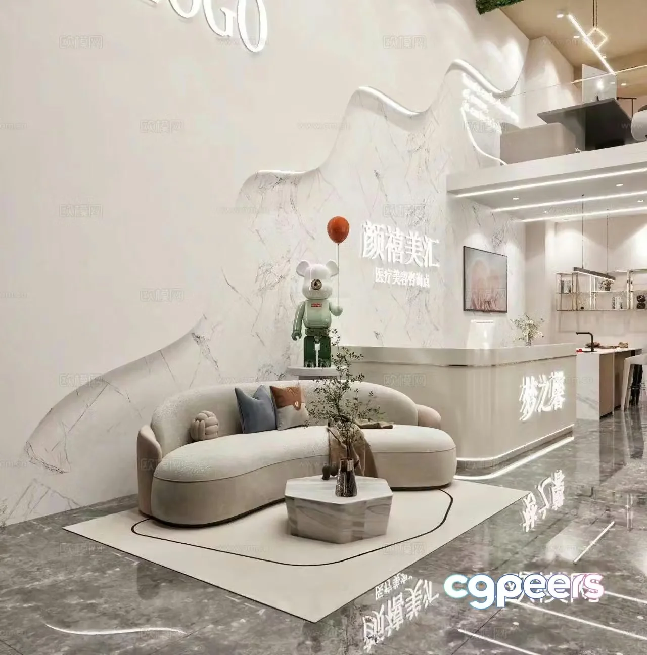 Beauty salon 3d model