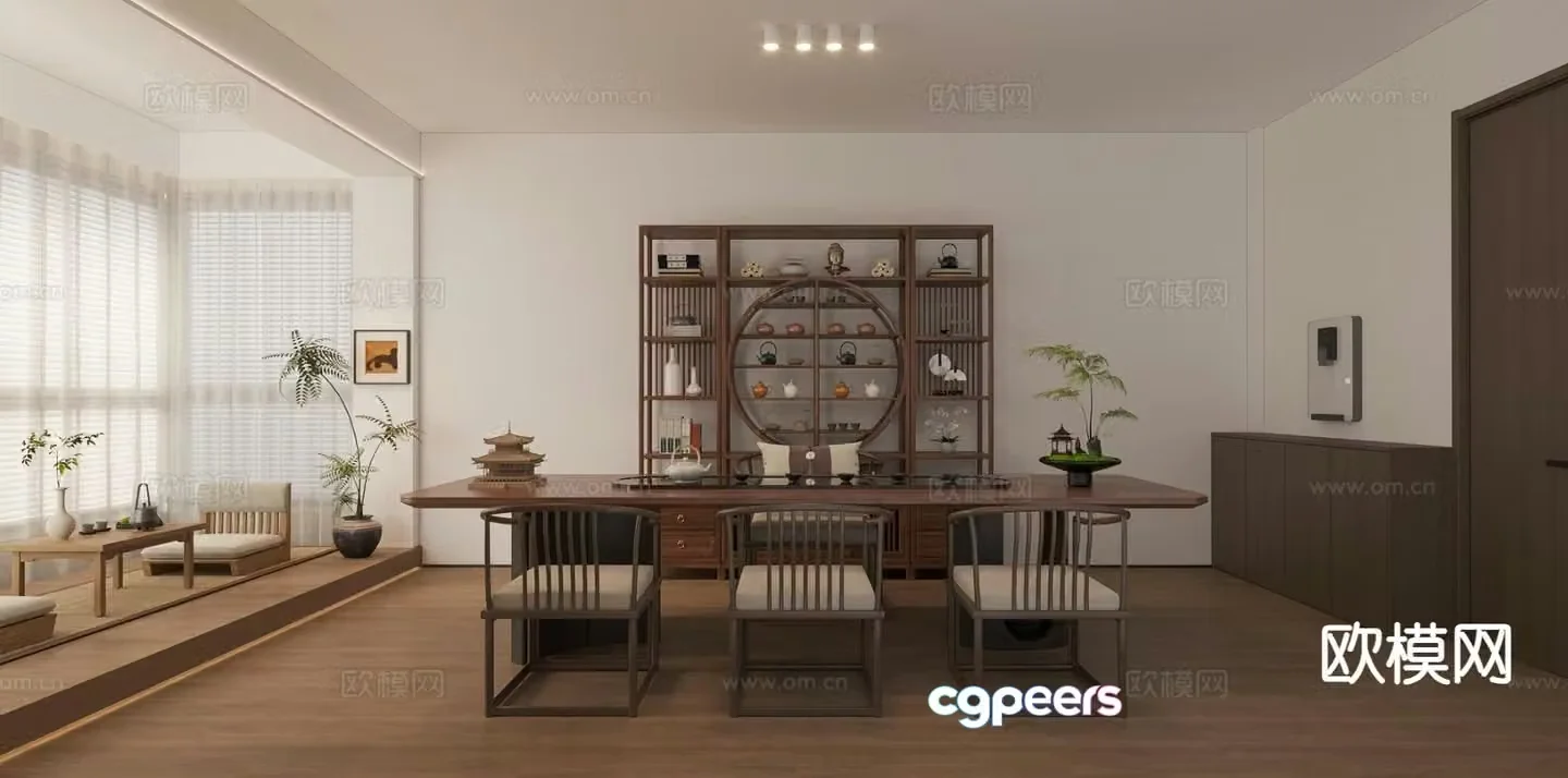 New Chinese Zen teahouse 3D model