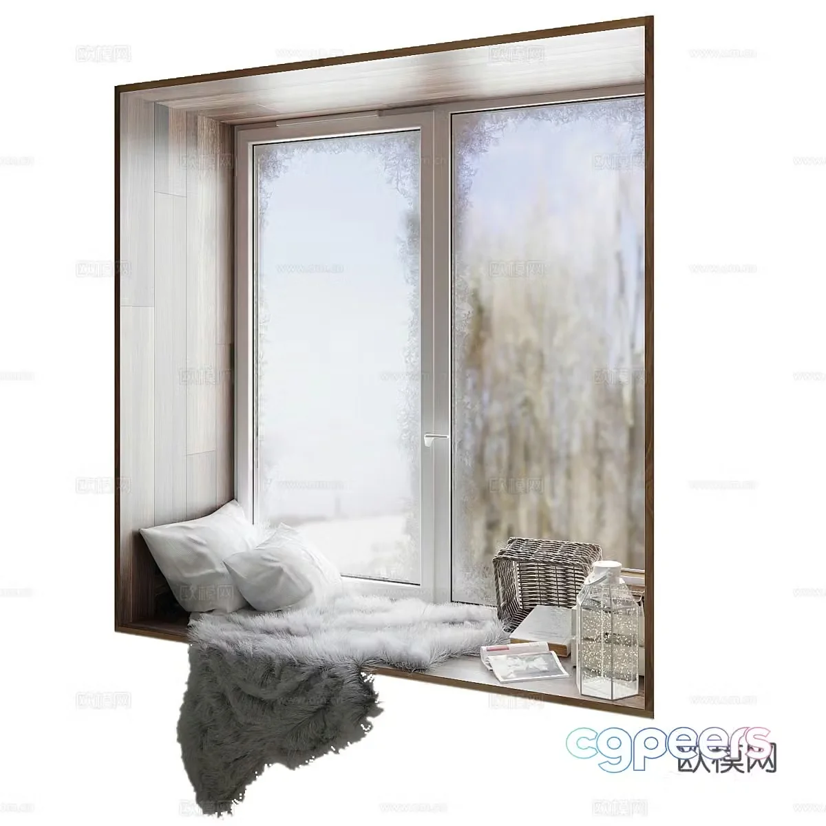 Modern bay window mat 3D model