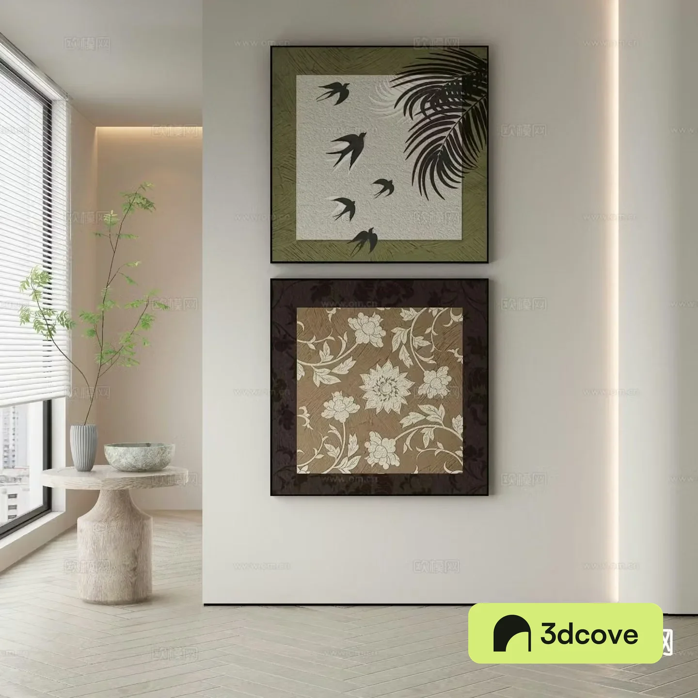 New Chinese texture painting decorative painting