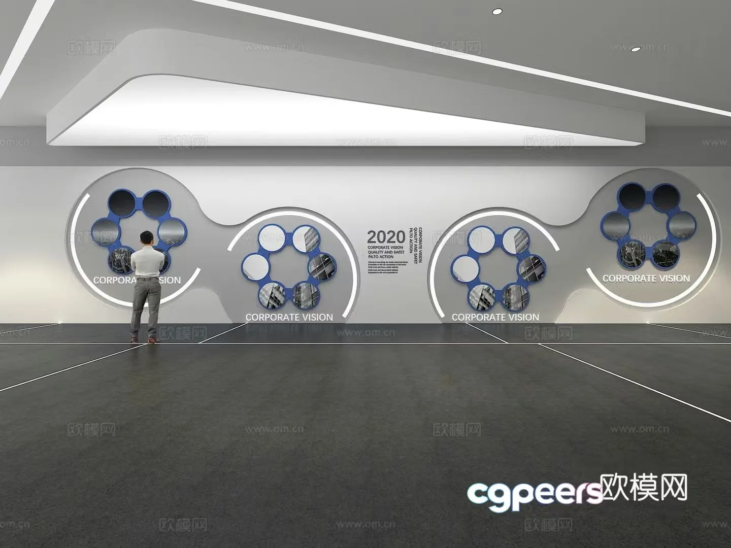 Cultural wall Corporate culture wall Display wall Theme wall Exhibition hall Campus culture Corridor 3D model