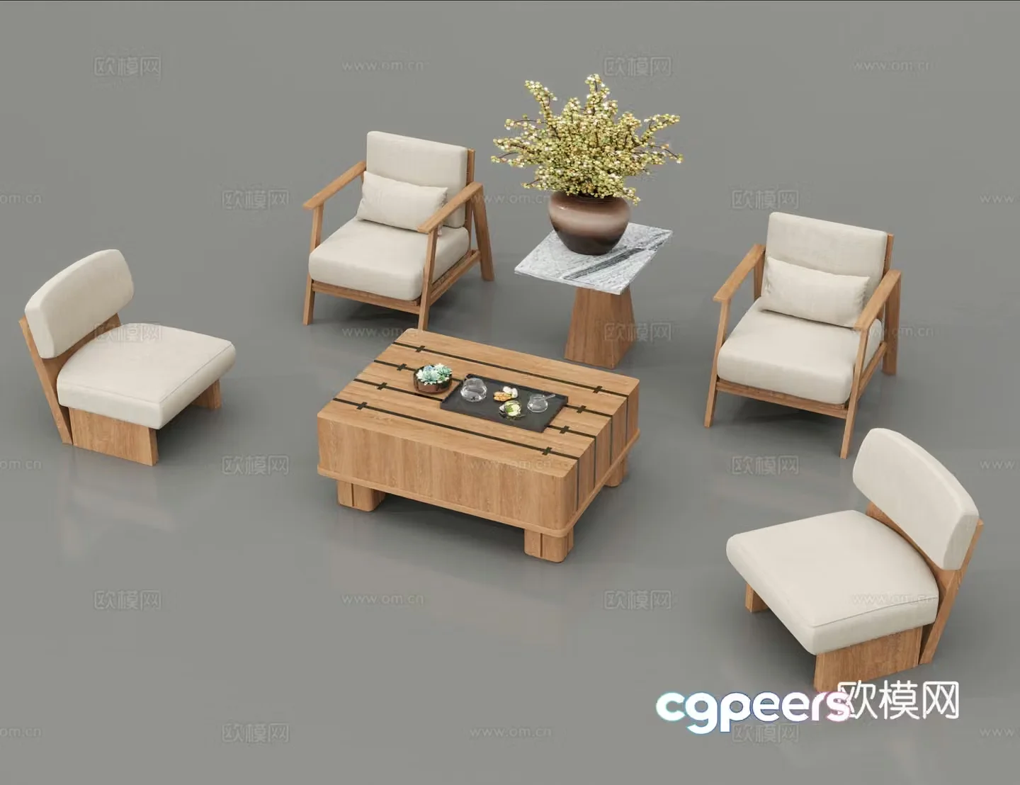 Modern chair leisure chair sofa chair 3d model