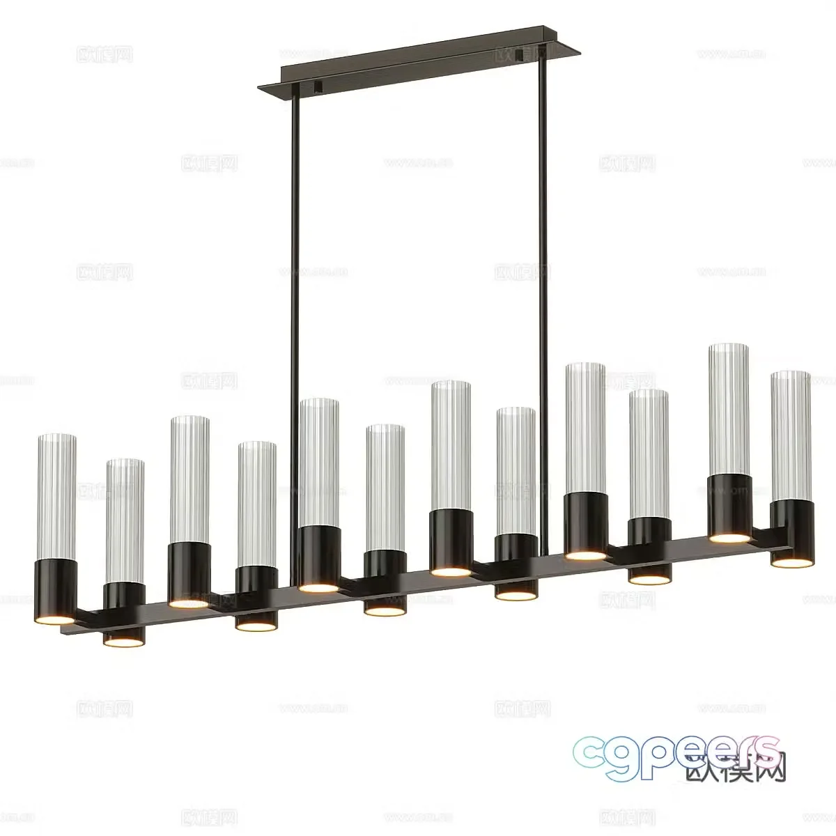 Modern minimalist decorative chandeliers 3d model