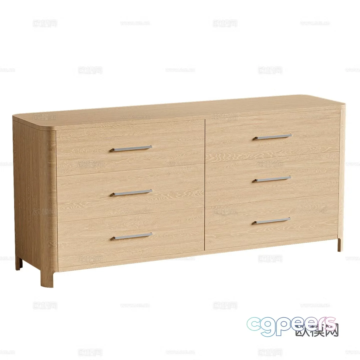 Modern Italian chest of drawers side cabinets low cabinet drawers 3d model