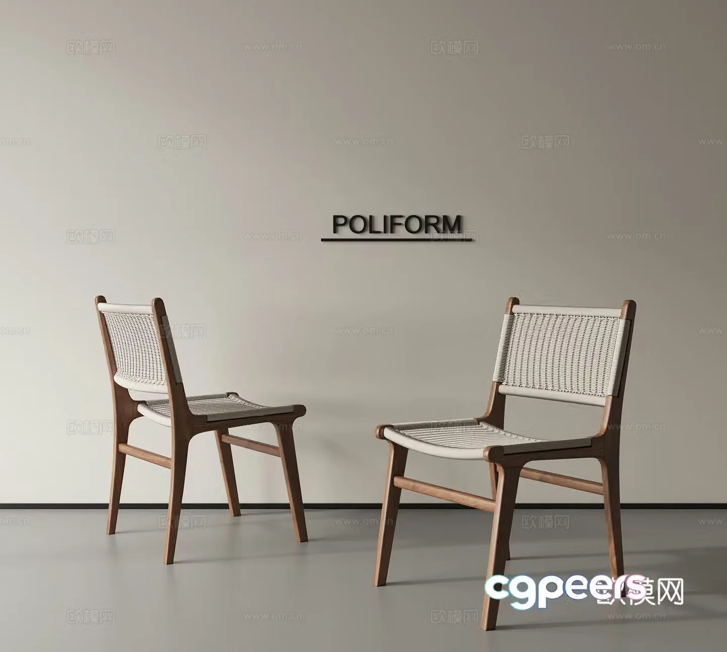 Dining chair single chair book chair 3d model
