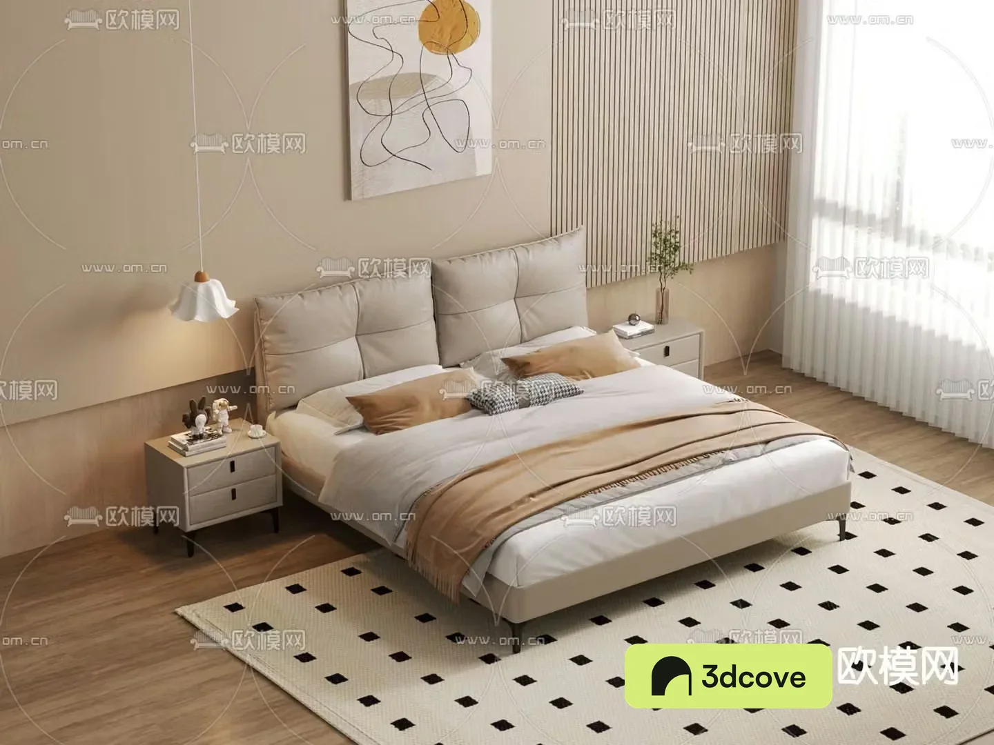Modern double bed