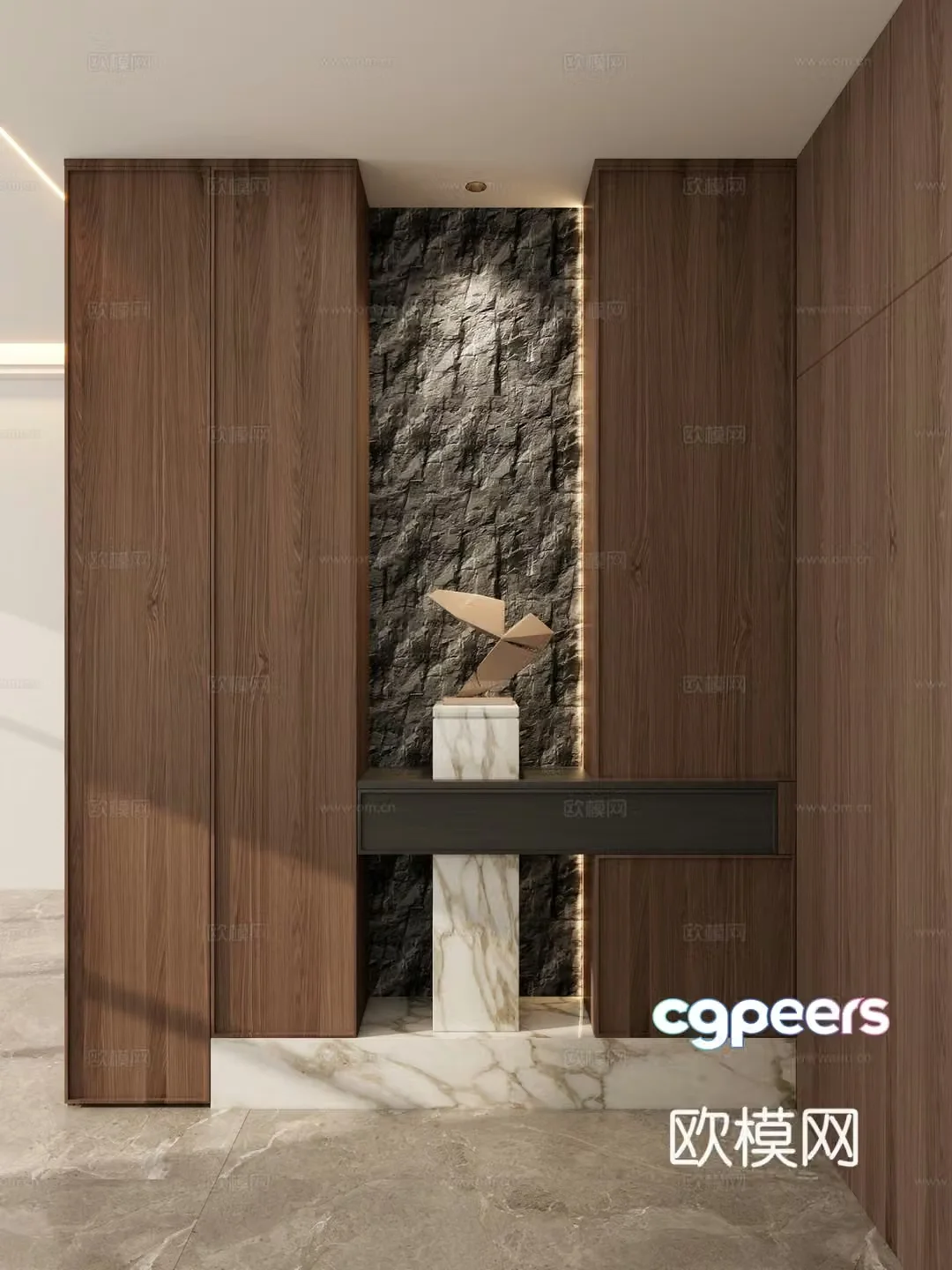 Italian mushroom stone end view cabinet sculpture entrance entrance view entrance 3D model