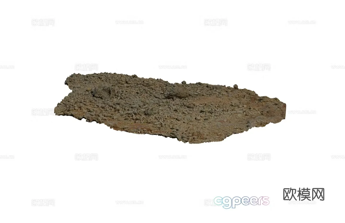 Modern coastal land rocks sandstone stones seaside pebbles beach combination 3d model