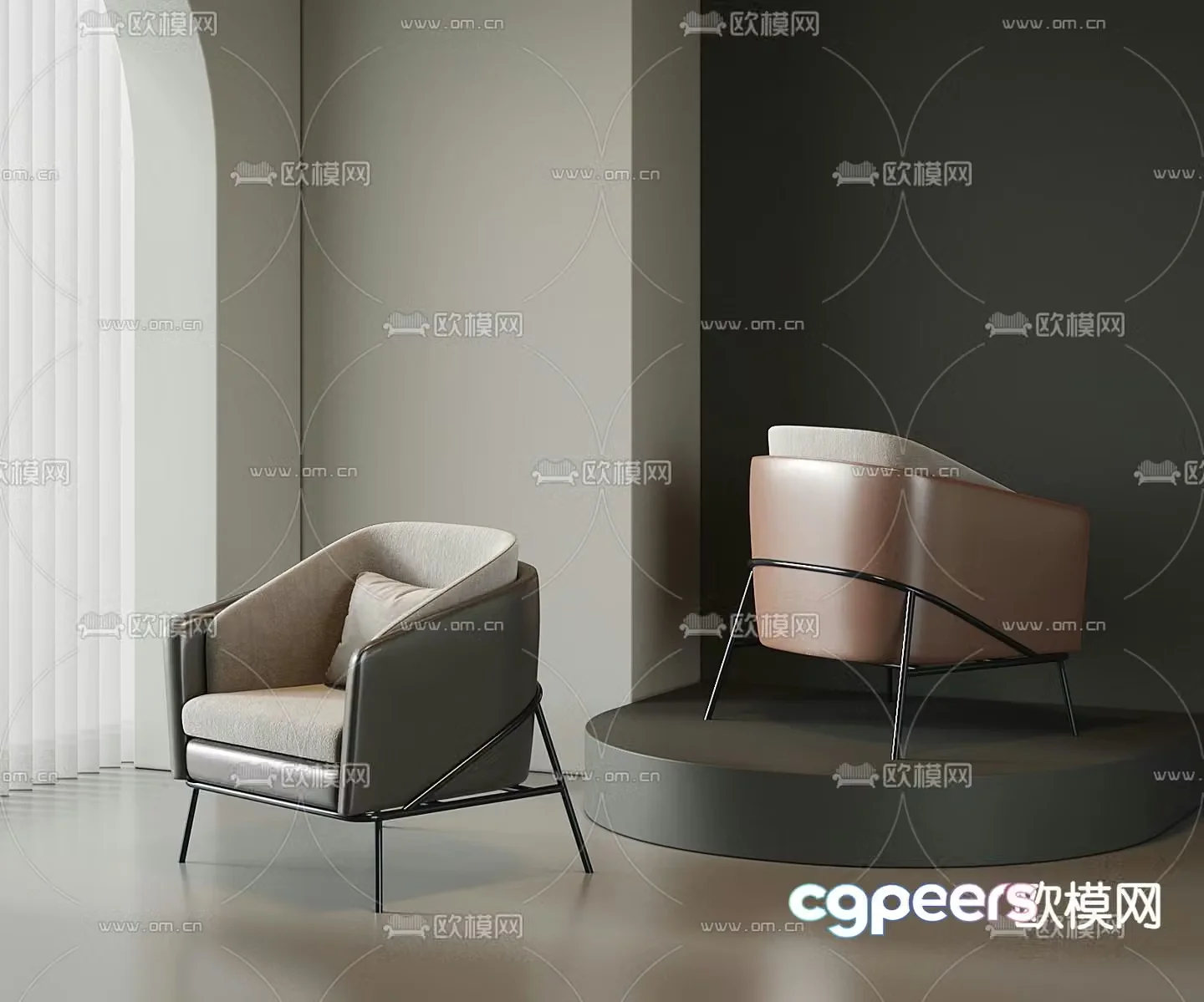 Modern lounge chair 3d model