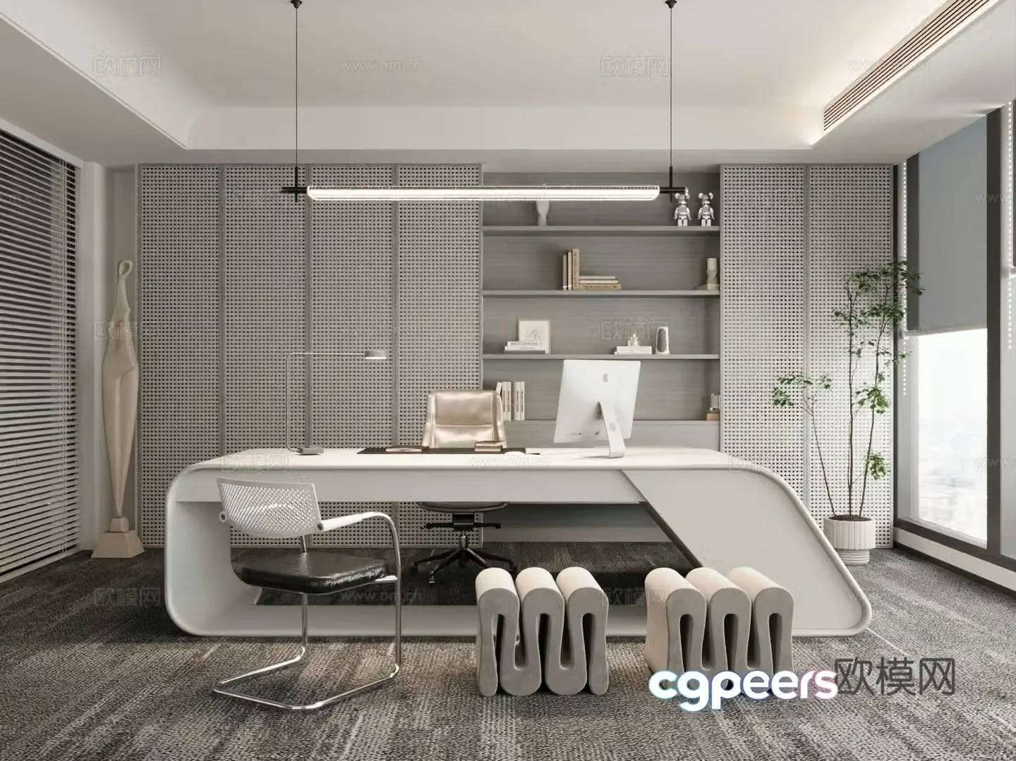 Modern office Manager office Chairman office 3d model
