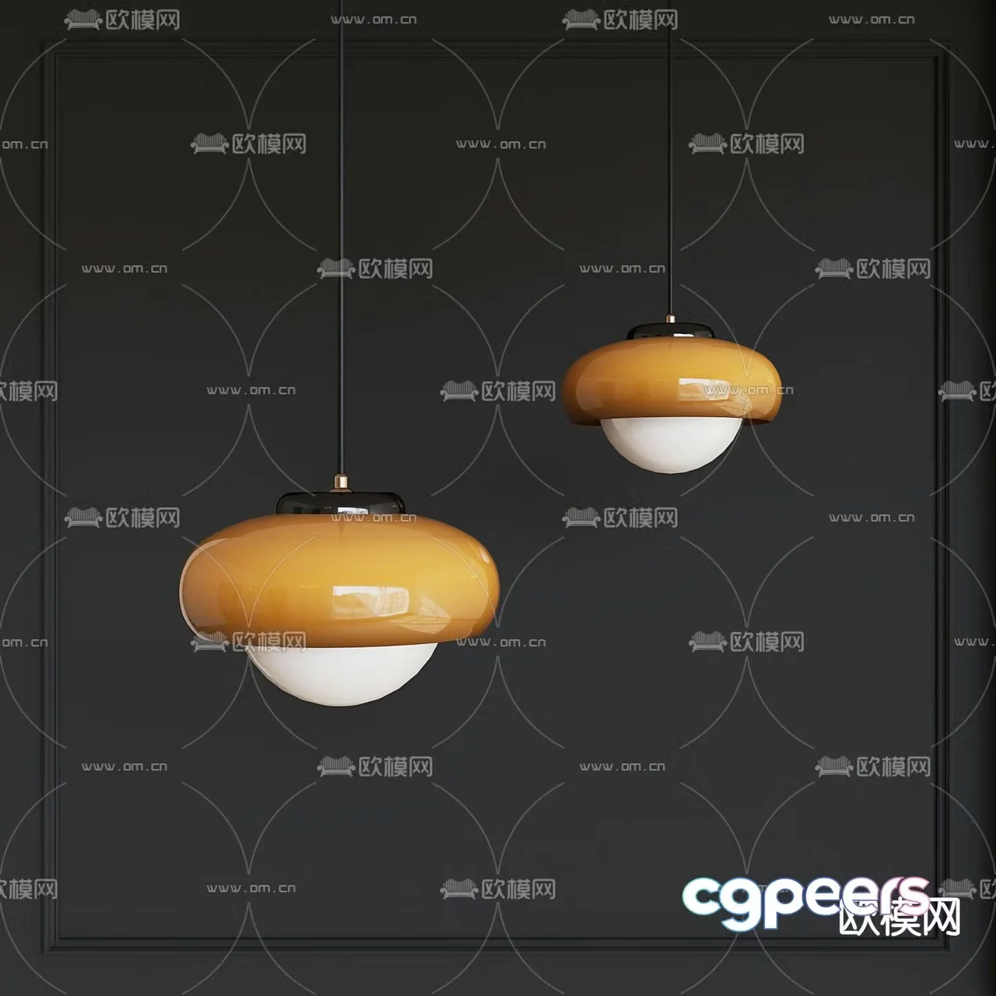 Bauhaus chandelier 3d model