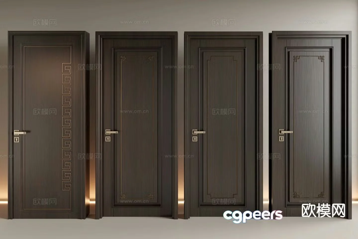 New Chinese door 3D model
