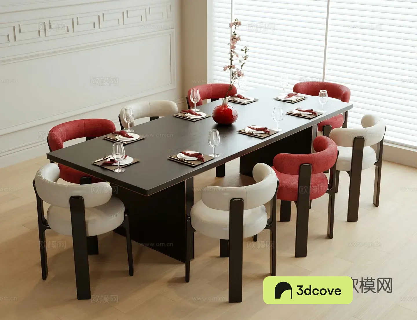 New Chinese dining table and chairs