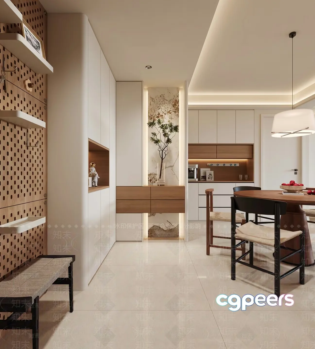 Modern Kitchen 3D Model – 13721 – VRAY Render