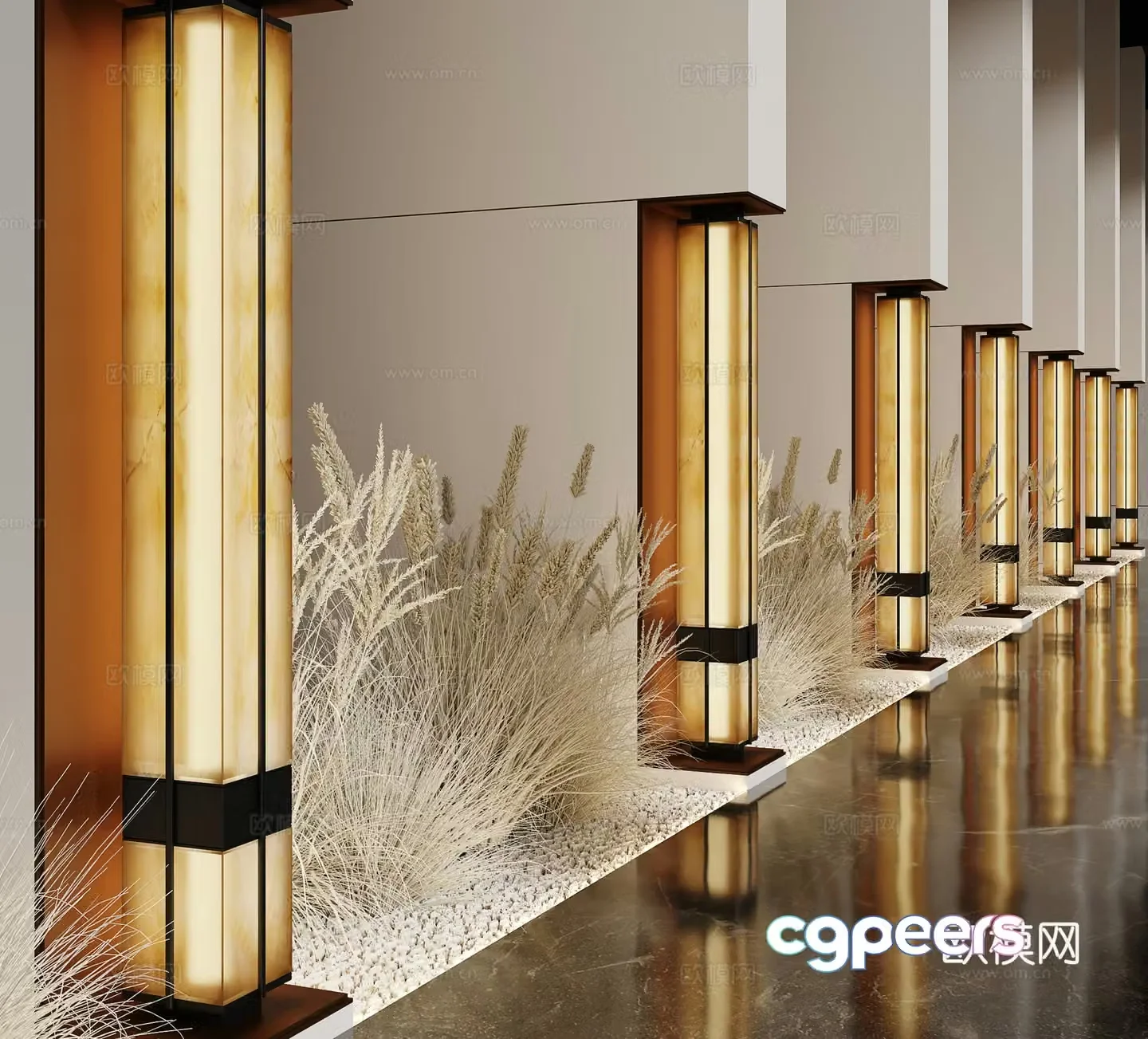 Modern aisle corner wall light Corridor wall light 3d model
