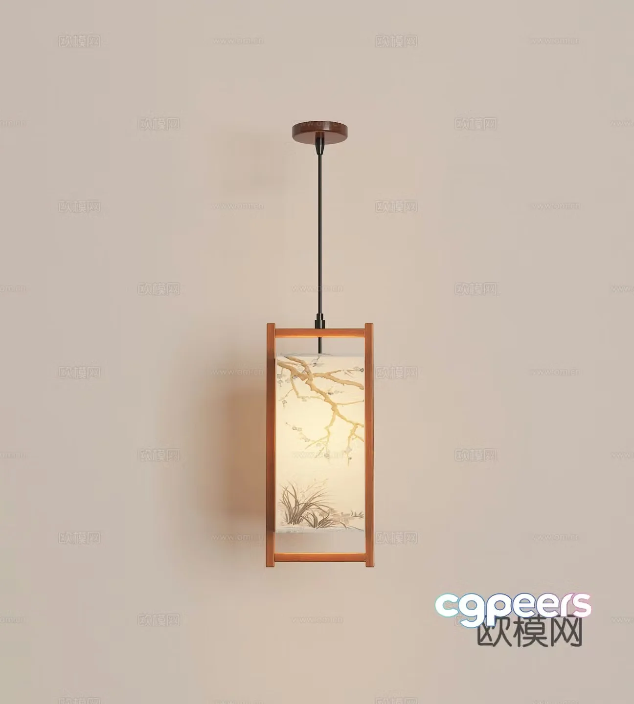 Modern medieval style chandelier 3d model