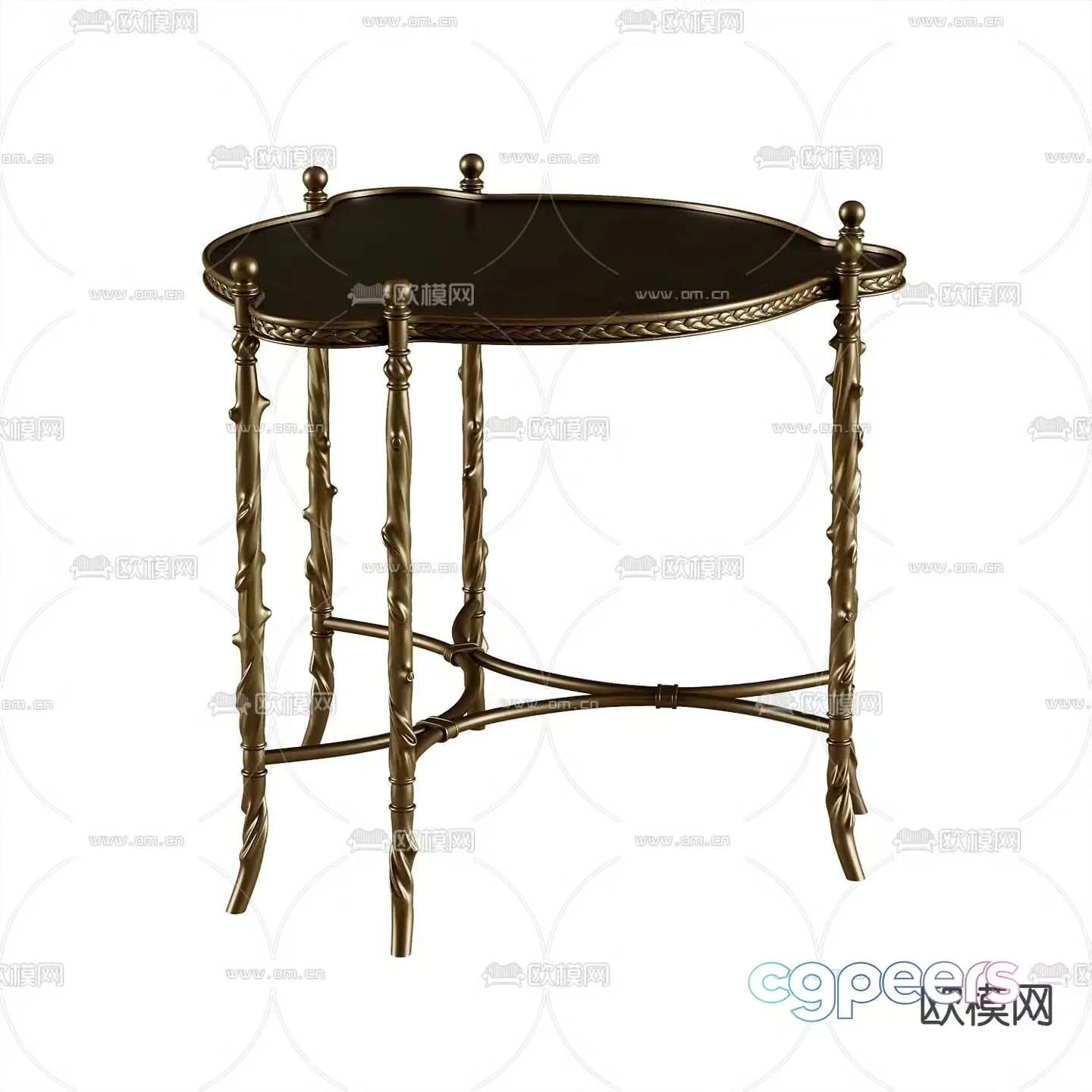 American side table corner table table table 3d model