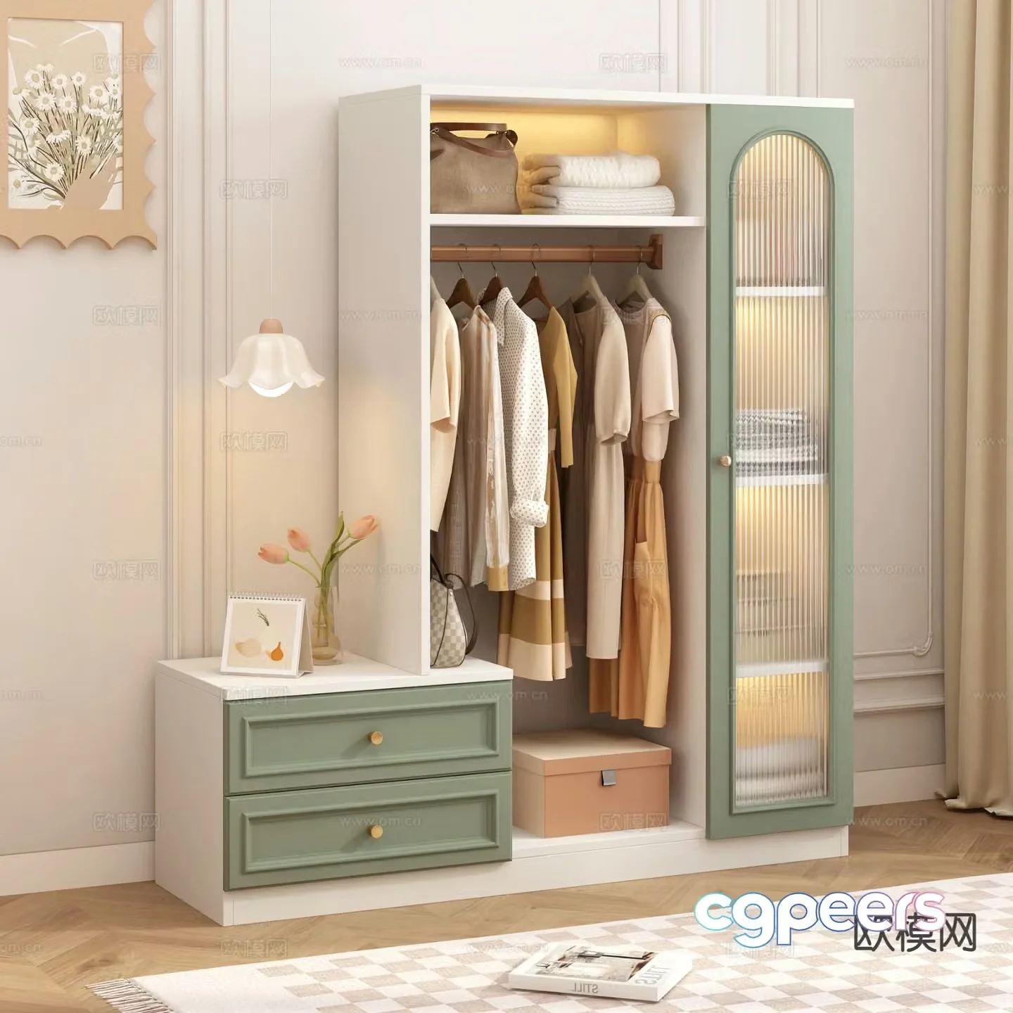 french wardrobe wardrobe 3d model