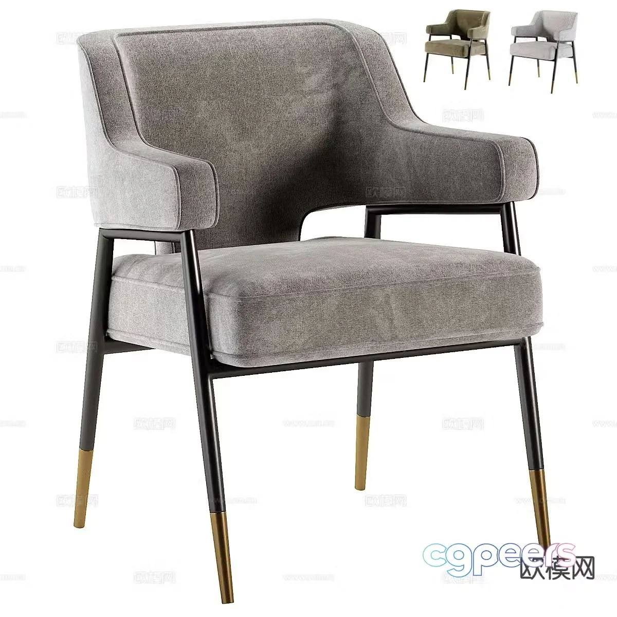 Modern armchair chair single chair 3d model