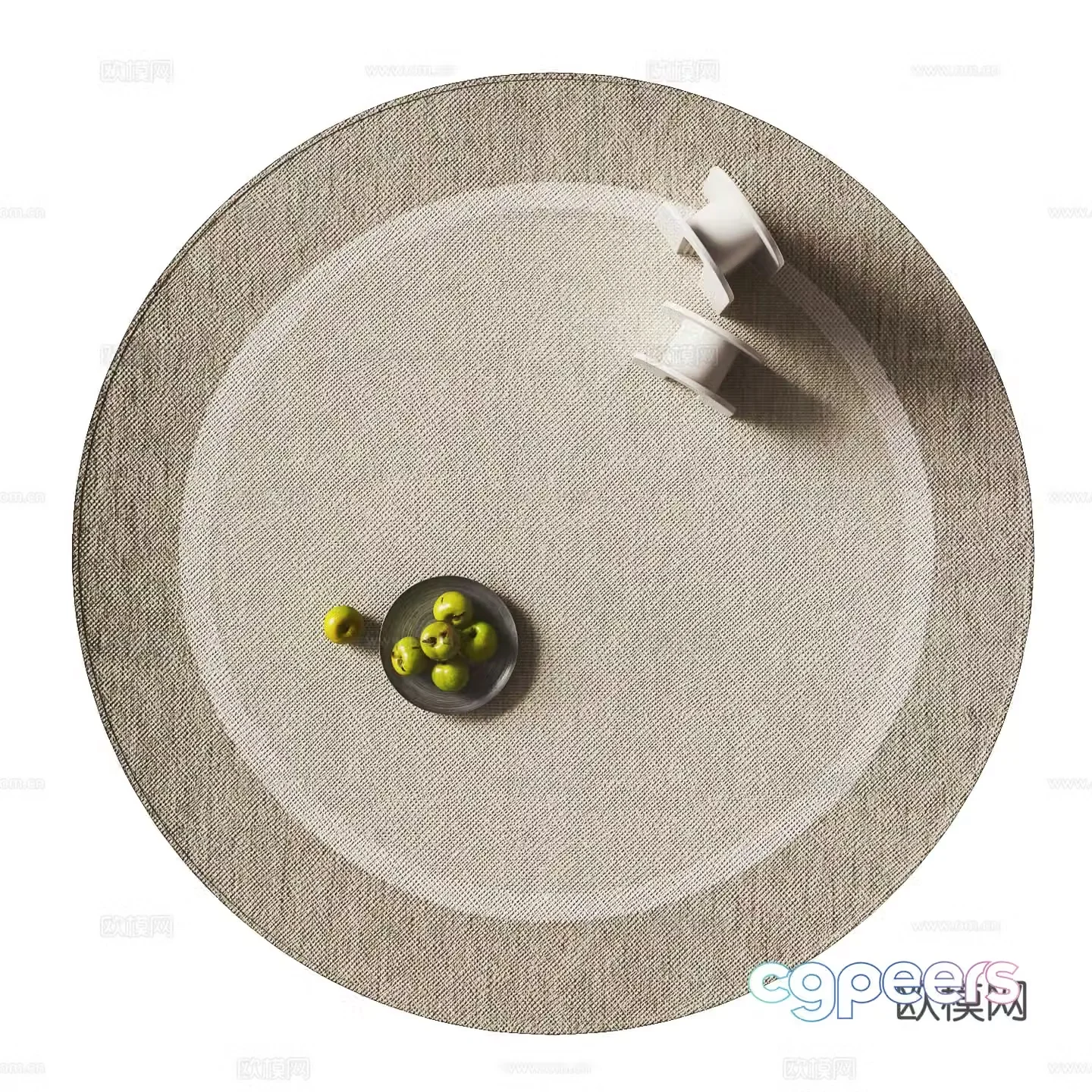 Modern round carpet 3d model