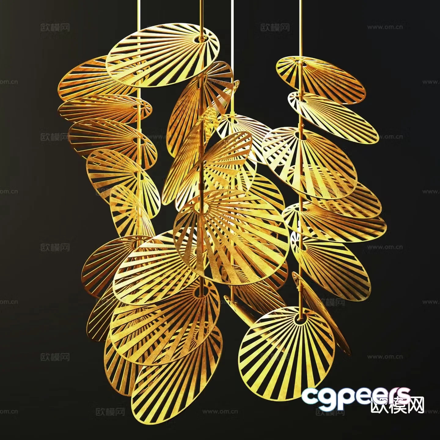 Creative chandelier restaurant chandelier 3d model