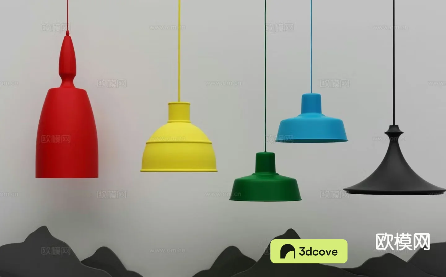 Modern colorful chandelier