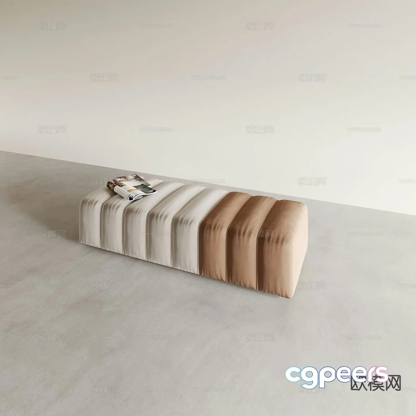 Stool sofa stool shoe changing stool footrest 3D model