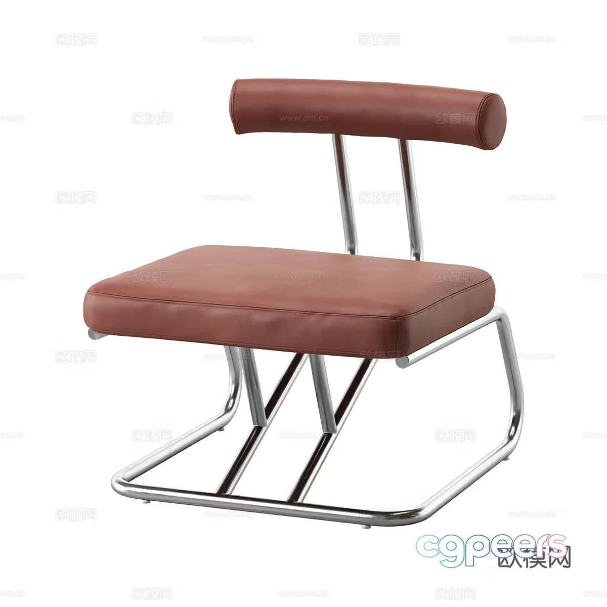 Bauhaus leisure chair leather leisure chair dining chair single chair 3d model