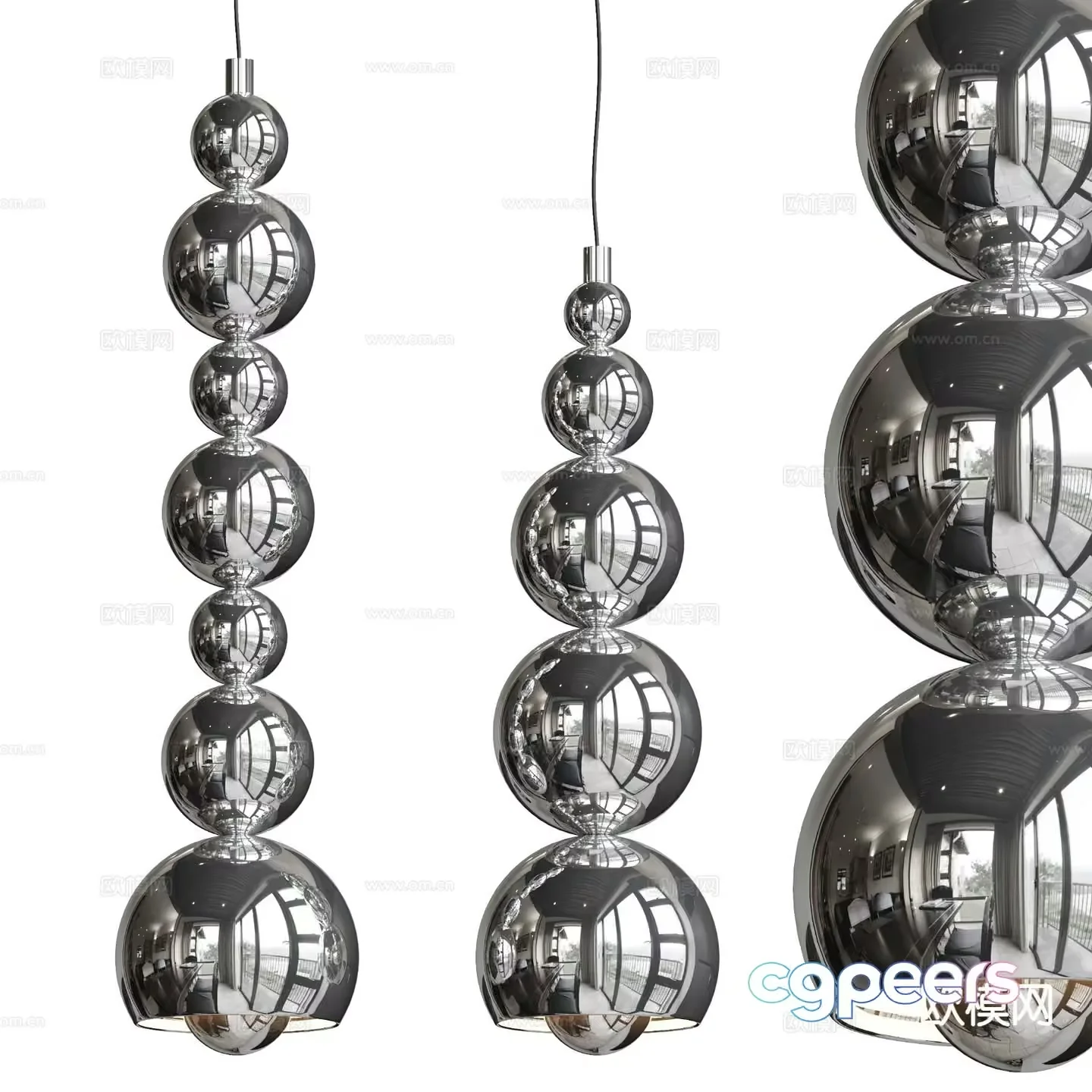 Modern Light Fixture 3D Model – 3435 – VRAY Render